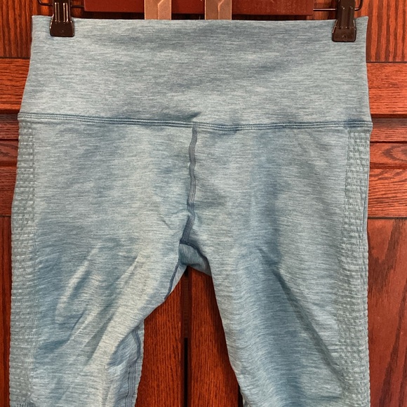 New, Alphalete Halo Leggings Vivid Blue XL Compression+ribbing High Waist - Picture 7 of 10